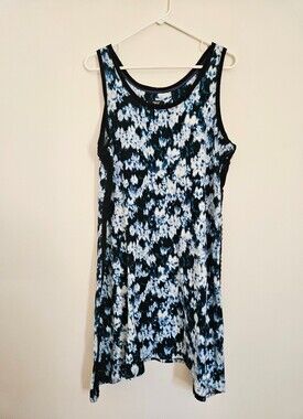 5/$30 Simply Vera Wang Sleeveless Shift Dress w/ Floral Pattern, Scoop Neck: XL